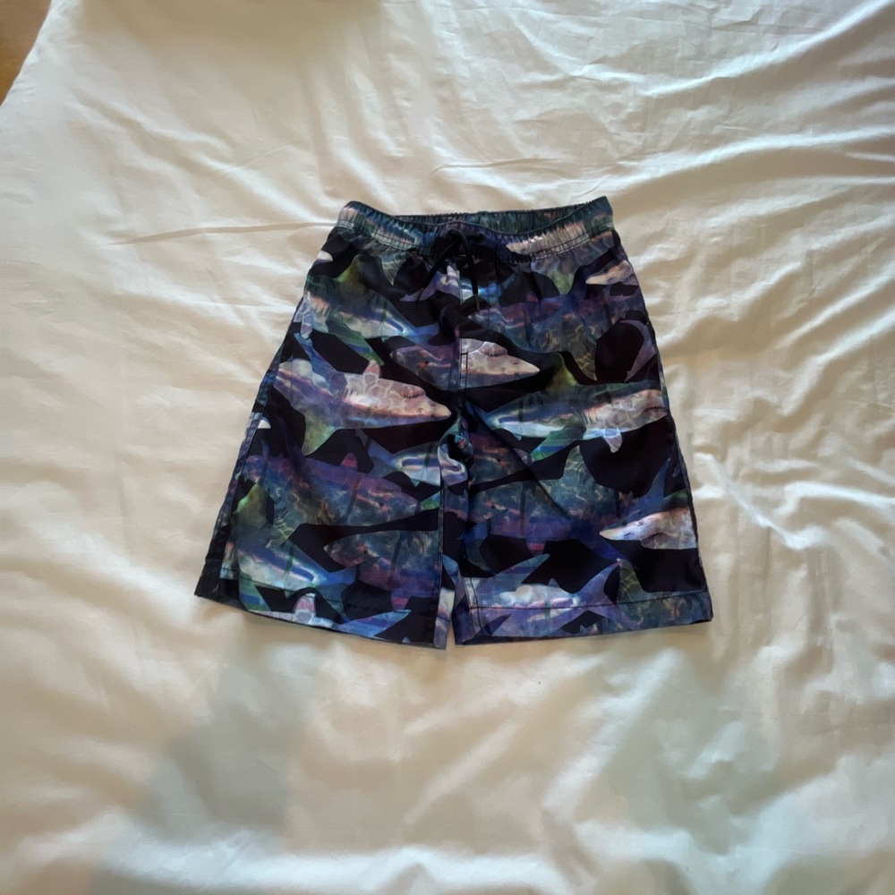 Lands' End Blue Shark Swim Trunks